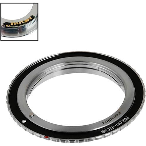 FotodioX Lens Mount Adapter with Generation v10 Focus Confirmation Chip for Nikon F-Mount Lens to Canon EF or EF-S Mount Camera