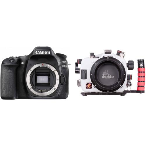 Ikelite 200DL Underwater Housing and Canon EOS 80D DSLR Camera Body Kit