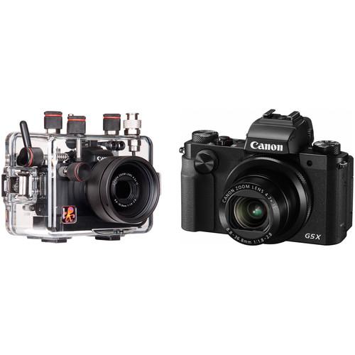 Ikelite Underwater Housing with TTL Circuitry and Canon PowerShot G5 X Camera Kit
