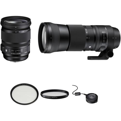 Sigma 24-105mm f 4 and 150-600mm f 5-6.3 Lenses Kit for Nikon F