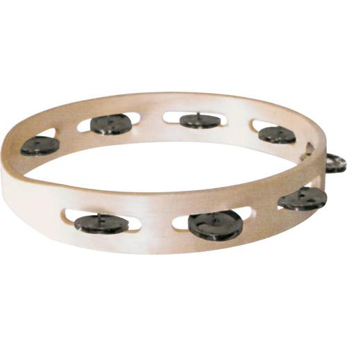 Tycoon Percussion Single Row Wooden Tambourine with Steel Jingles