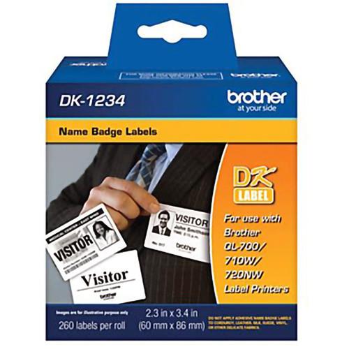 Brother Adhesive Name Badge White Paper Labels