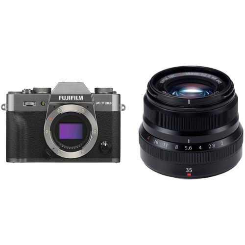 FUJIFILM X-T30 Mirrorless Digital Camera with 35mm f 2 Lens Kit