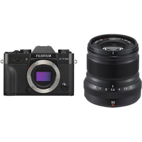 FUJIFILM X-T30 Mirrorless Digital Camera with 50mm f 2 Lens Kit