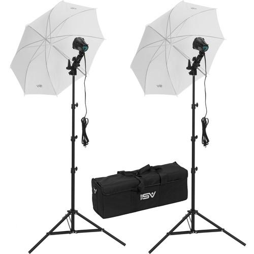Smith-Victor K22U-A 2-Light 1200W Portable Case Kit with Umbrellas