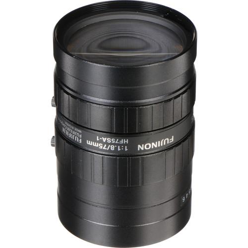 Fujinon HF75SA-1 75mm f 1.8 C-Mount Fixed Focal Lens for 5 Megapixel Cameras, Metal Mount