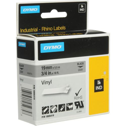 Dymo Rhino 3 4" Gray Vinyl Labels