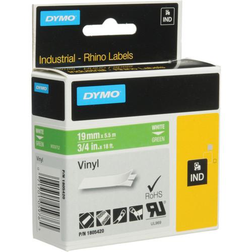 Dymo Rhino 3 4" Green Vinyl Labels