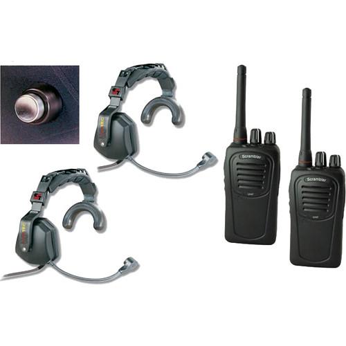 Eartec 2-User SC-1000 2-Way Radio with Ultra Single Shell Mount PTT Headsets