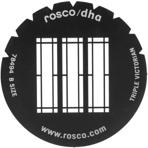 Rosco Standard Steel Gobo #78494B Triple Victorian