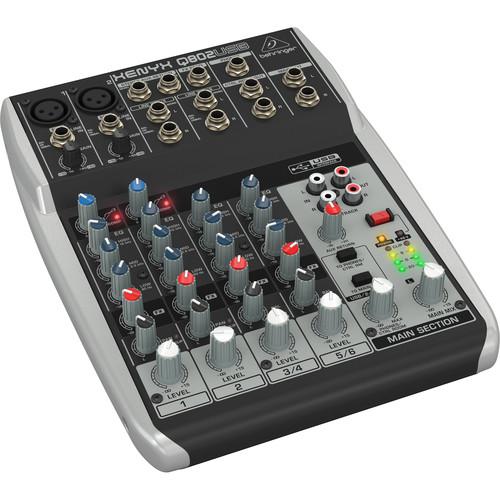 Behringer XENYX Q802USB Premium 8-Input 2-Bus Mixer