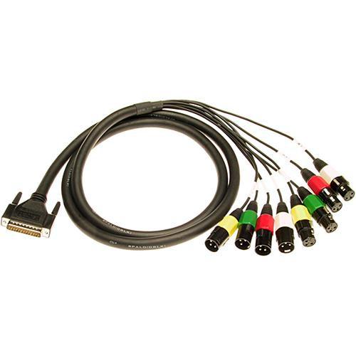 Lynx Studio Technology CBL-L2AudioA DB-25 Male to 4 XLR Male & 4 XLR Female Audio Cable for LynxTWO-A Audio Card - 6
