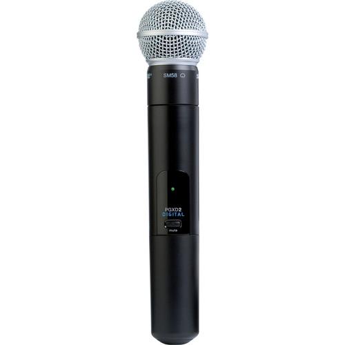 Shure PGXD2 SM58 Handheld Wireless Microphone Transmitter with SM58 Capsule