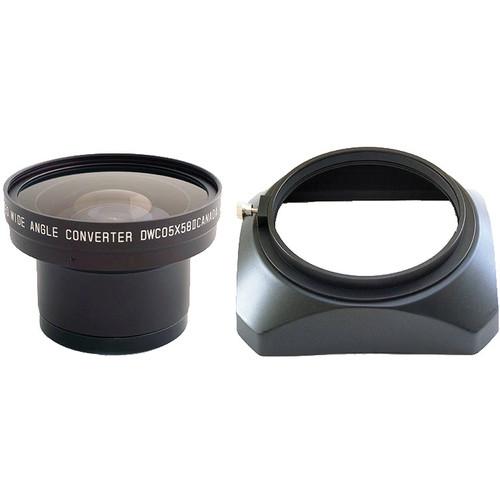 Cavision DWC05X58H 58mm 0.5x Wide Angle Zoom Through Converter Lens Kit with Lens Hood
