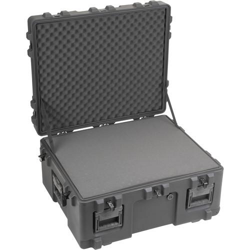 SKB 3R3025-15B-CW Roto-Molded Mil-Standard Utility Case with Cubed Foam Interior and wheels