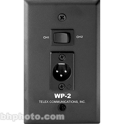 Telex WP-2 Black Wall Plate 2-CH