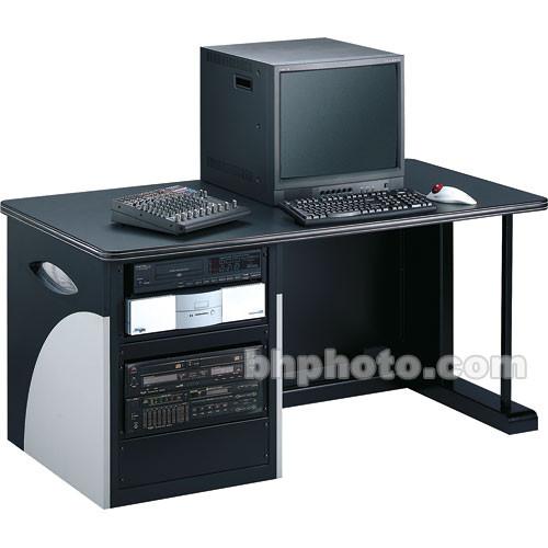 Winsted E4725 Single Rack Cabinet Desk with Inlays