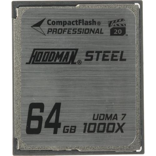 Hoodman 64GB CompactFlash Memory Card Professional STEEL 1000x UDMA