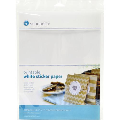 silhouette Printable Adhesive White Sticker Paper