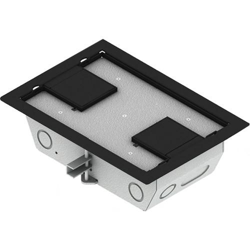 FSR RFL3-D1G-BLKDD Carpet Trim Cover- Dual Door- 3.25" Deep Floor Box