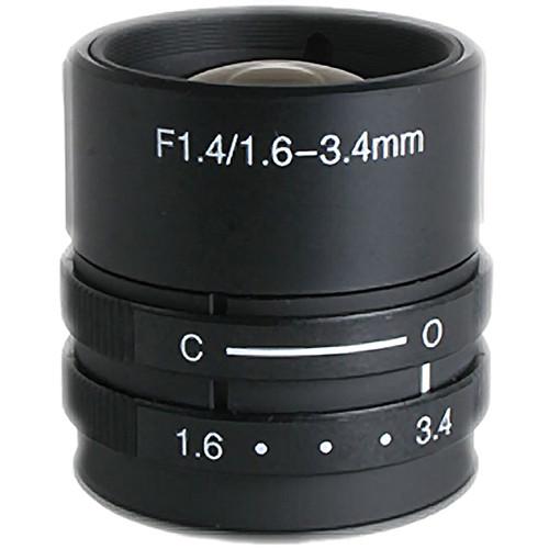 Kowa LMVZ164 1 3" 1.6 to 3.4mm Varifocal Manual Iris Lens