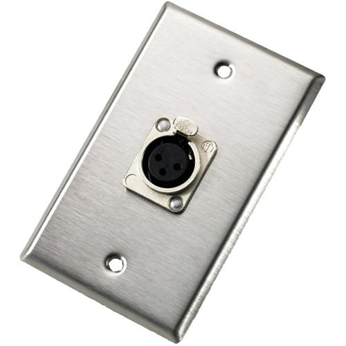 Neutrik 103F Single Gang Wall Plate with NC3FD-L-1 3-Pole Female XLR Receptacle