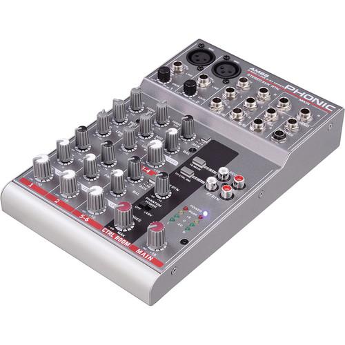 Phonic AM 85 2-Mic Line, 2-Stereo Compact Analog Mixer