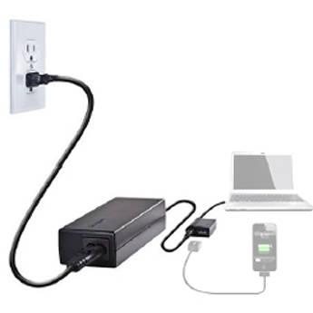 Targus Laptop Charger with USB Fast Charging Port & BlackBerry Dongle