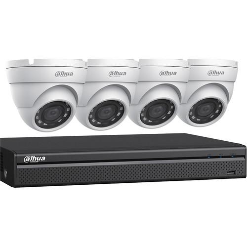 Dahua Technology Pentabrid 4-Channel 8MP HD-CVI DVR with 2TB HDD & 4 5MP Outdoor Night Vision Turret Cameras
