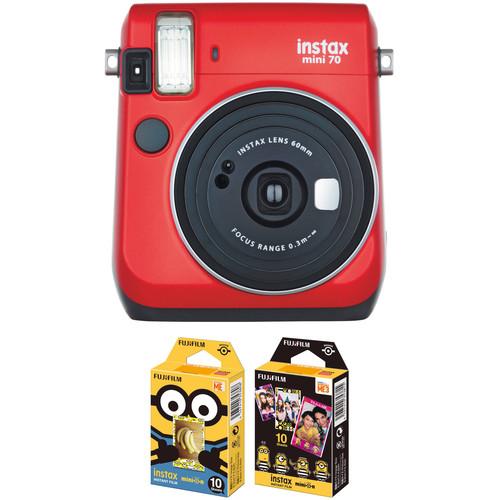FUJIFILM INSTAX Mini 70 Instant Film Camera with Minions Instant Film Kit