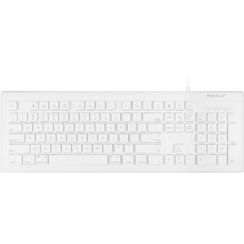 Macally 103 Key Full-Size USB Keyboard With Shortcut Keys for Mac