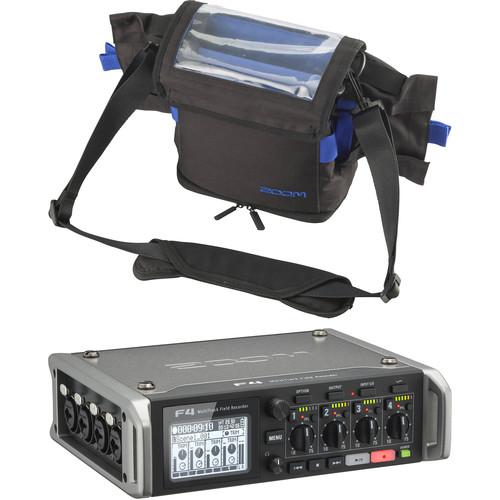 Zoom F4 Multitrack Field Recorder Kit with Protective Case