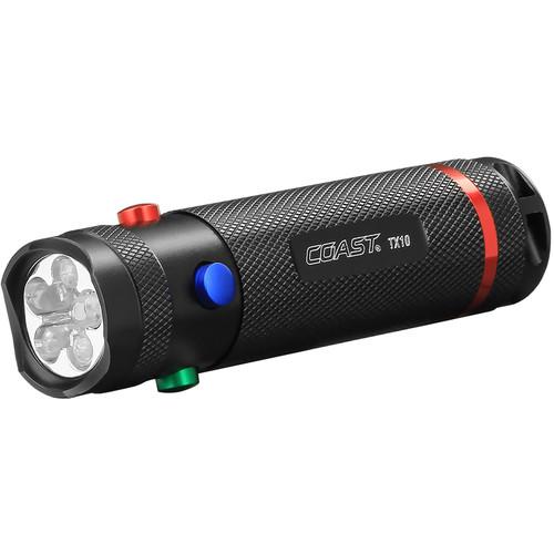 COAST TX10 Quad-Color Utility Beam LED Flashlight