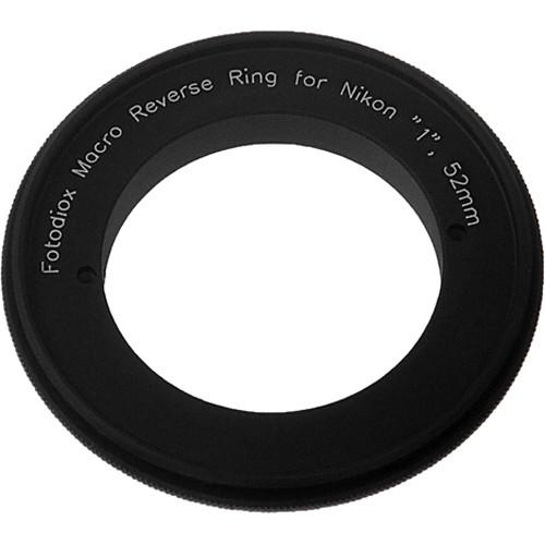 FotodioX 52mm Reverse Mount Macro Adapter Ring for Nikon 1-Mount Cameras