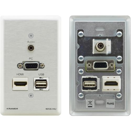 Kramer HDMI, USB, VGA, and 1 8" Audio Wall Plate