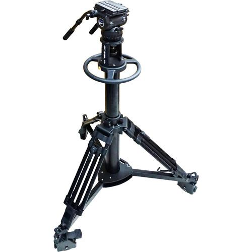 Acebil Pedestal PD3800 with Carrying Case Dolly D9 CH7 Head with Dual Pan Bars