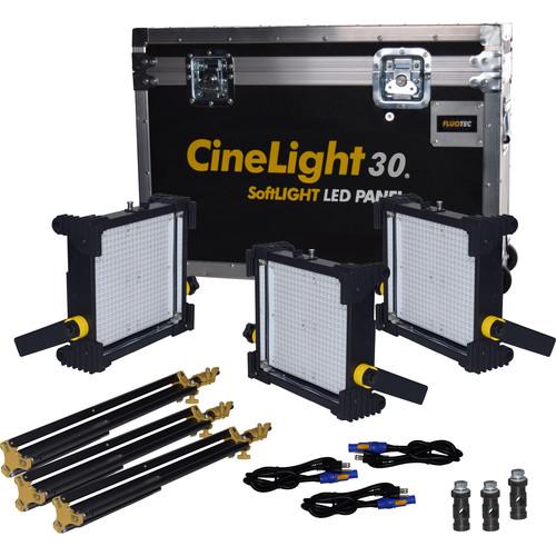 Fluotec CineLight Studio 30 V-Mount Long Throw 3-Light Kit