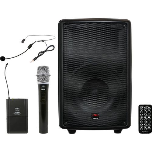 Galaxy Audio TQ8-24HSN Traveler Quest 8" Speaker with Wireless Handheld and Headset Microphones