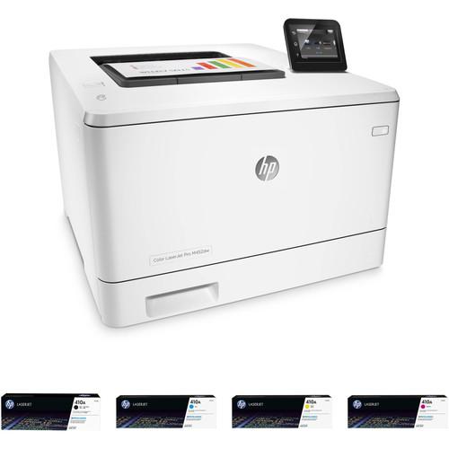 HP Color LaserJet Pro M452dw Printer with Extra 410A Toner Set Kit