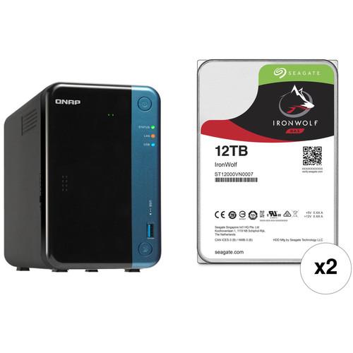 QNAP TS-253Be 24TB 2-Bay NAS Enclosure Kit with Seagate NAS Drives