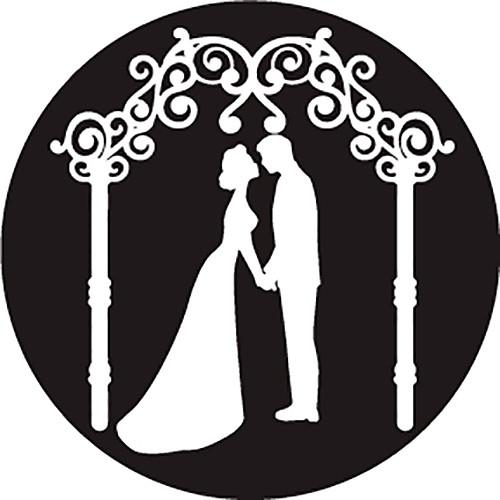 Rosco Kissing Under Trellis B W Wedding Glass Gobo