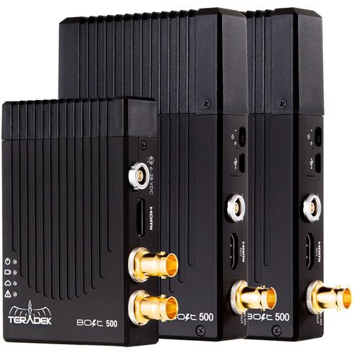 Teradek Bolt 500 SDI HDMI Wireless Video Transceiver Set with Two Receivers