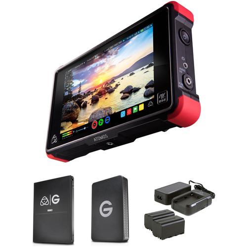 Atomos Ninja Flame with 1TB G-Technology SSD and Power Kit