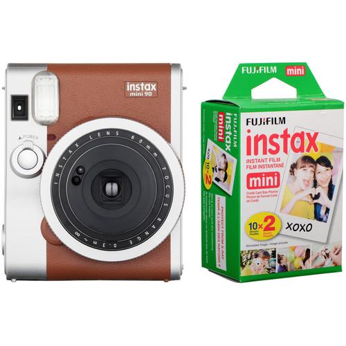 FUJIFILM INSTAX Mini 90 Neo Classic Instant Film Camera with Twin Pack of Film Kit