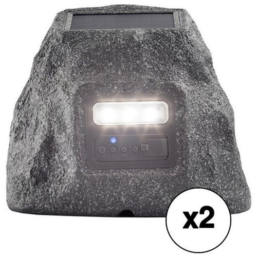ION Audio Solar Stone Glow All-Weather Wireless Speaker Pair Kit