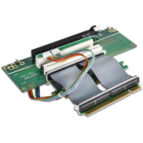iStarUSA One PCIe x16 and Two PCI Riser Card with 2.75" Ribbon Cable