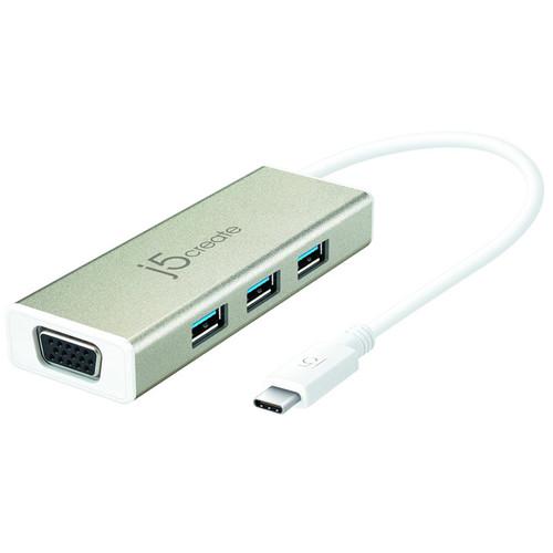 j5create 3-Port USB 3.1 Type-C Hub with VGA