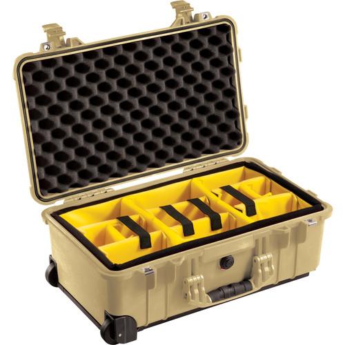 Pelican 1510 Carry On Case with Yellow and Black Divider Set