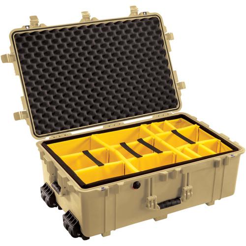Pelican 1654 Waterproof 1650 Case with Yellow and Black Divider Set