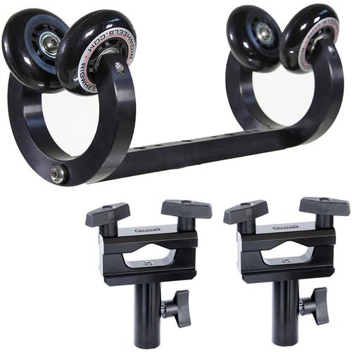 RigWheels Monorail Carriage Kit with Two Pipe Clamps
